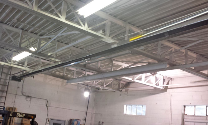 radiant-tube-heater-installation